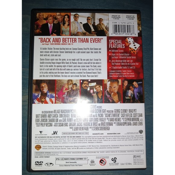 Ocean's Thirteen DVD - Picture 2 of 3